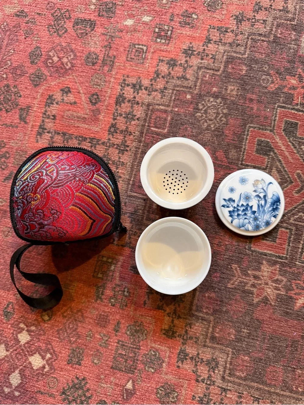 NWOT Travel Gongfu tea set. Porcelain